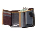 Elegancki skórzany portfel damski Lorenzo Czerwony Średni - obrazek 10