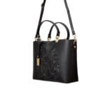 Klasyczna torebka Ivette ze skóry naturalnej Czarna Genuine Leather - obrazek 3