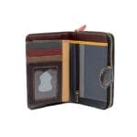 Elegancki skórzany portfel damski Lorenzo Czerwony Średni - obrazek 14