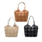 Klasyczna torebka Grace ze skóry naturalnej Beżowa Genuine Leather - obrazek 8