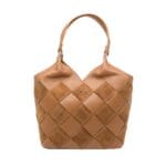 Klasyczna torebka Grace ze skóry naturalnej Camel Genuine Leather