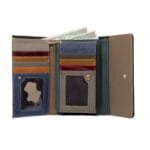 Elegancki skórzany portfel damski Palermo Czarny Średni - obrazek 5