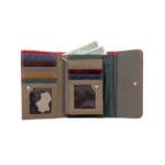 Elegancki skórzany portfel damski Palermo Czerwony Średni - obrazek 4