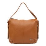 Torebka skórzana Vezze Sylvia Koniak Genuine Leather