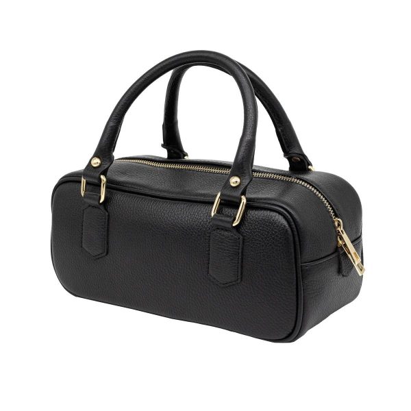 Torebka skórzana Ambra czarna Genuine Leather