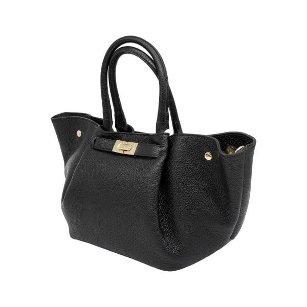 Skórzana shopperka Aurelia czarna Genuine Leather